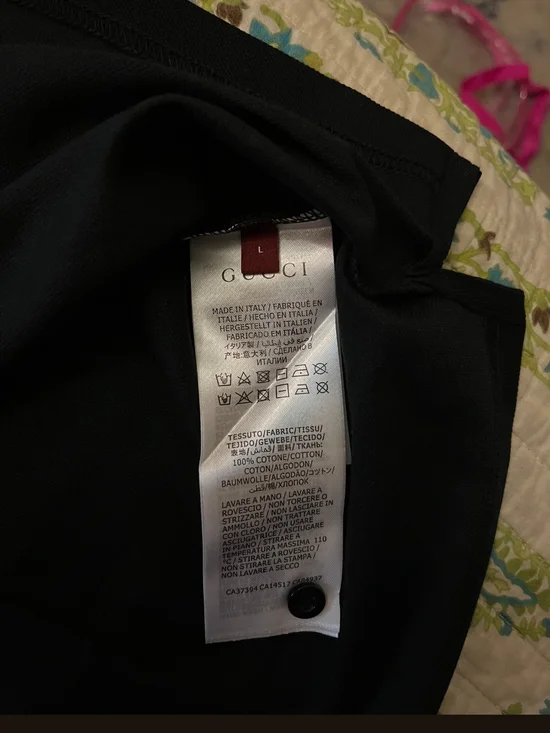 Gucci Men’s Navy Polo with White Stripes - Picture 4 of 7